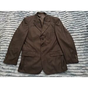 VINCI Men's Charcoal Pinstripe Blazer Suit Jacket  Business Formal 38S